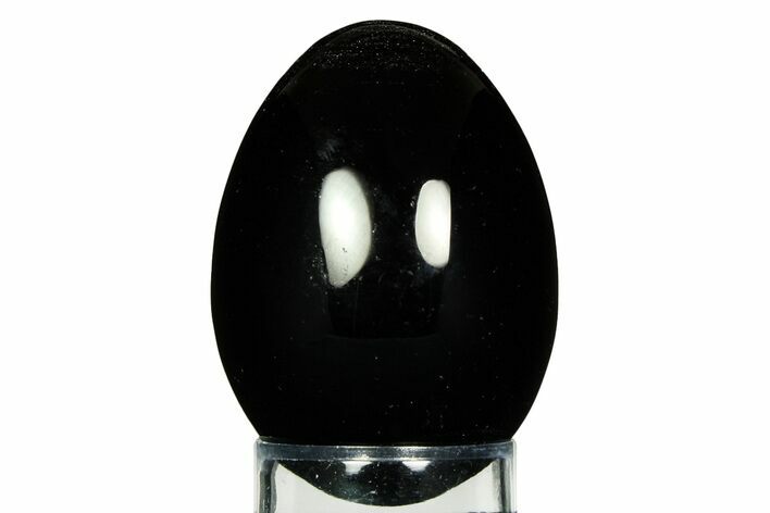 Polished Silver Sheen Obsidian Egg - Mexico #308708